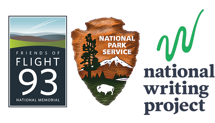 Flight 93 National Memorial logo, National Park Service logo, National Writing Project logo